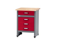 Küpper Odkladací stolík 12491, 4 zásuvky (12 cm) 84 x 60 x 60 cm