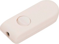 LUX Medzišňúrový vypínač 2 A, biely