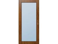 PVC balkónové 6-komorové dvere otočné/výklopné zlatý dub, 210 x 80 cm, Ľ