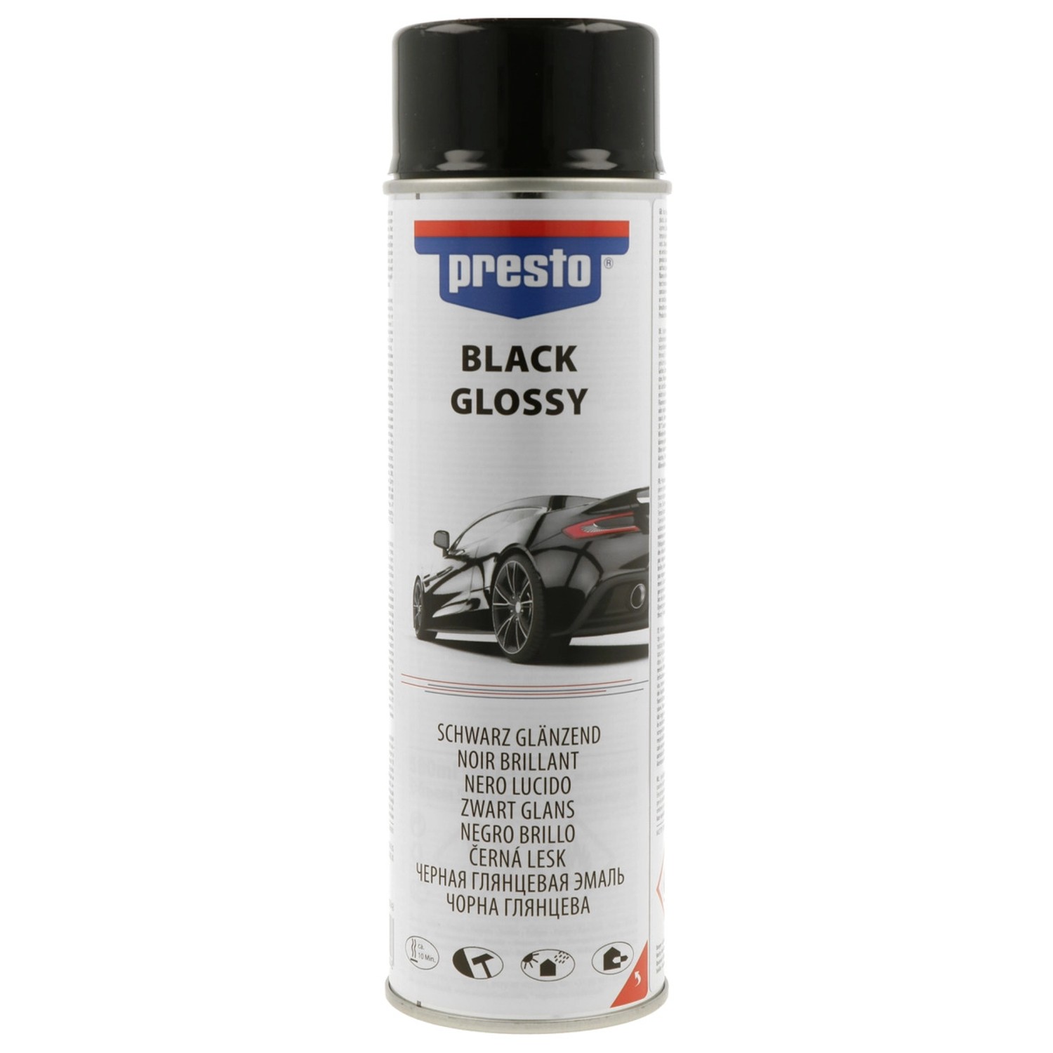 E-shop Presto lak v spreji 500 ml lesklý čierny