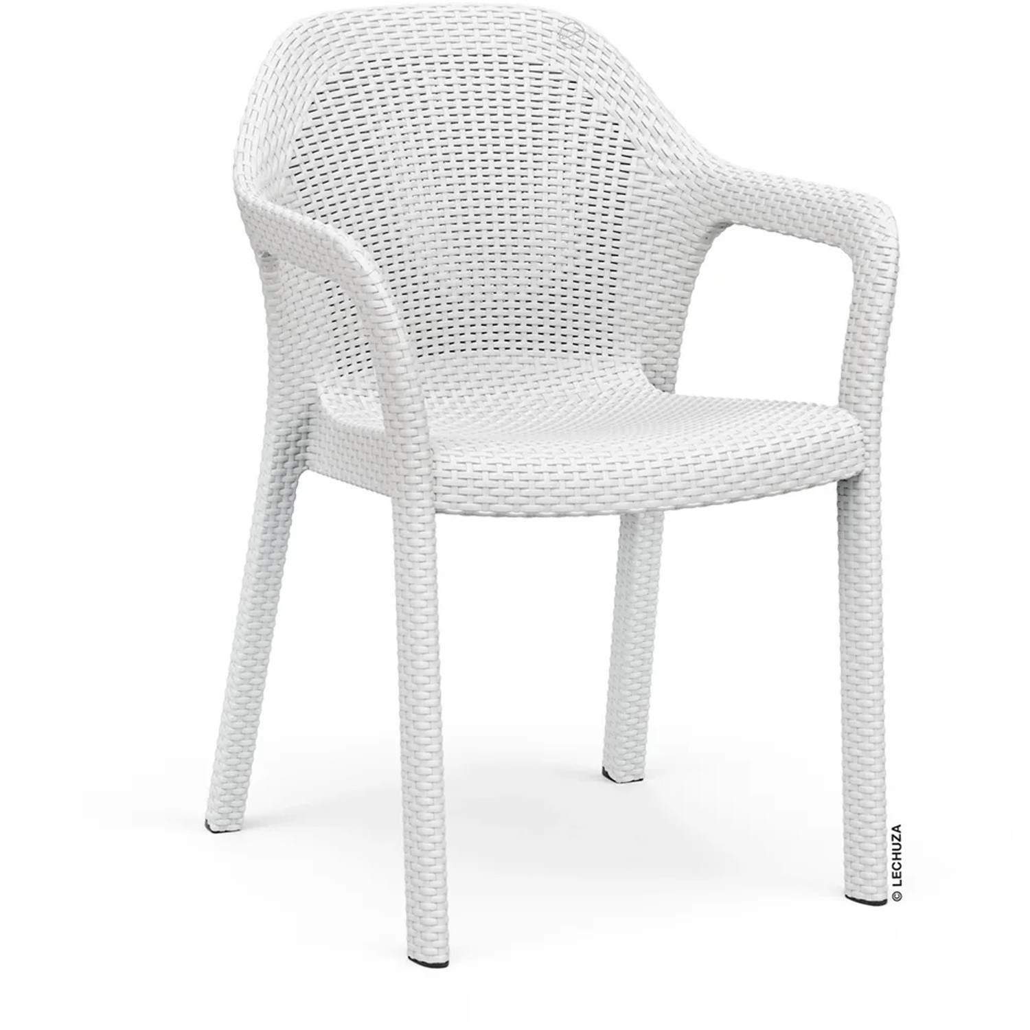 E-shop Lechuza Záhradná jedálenská stolička, biela, 84 x 58 x 57 cm