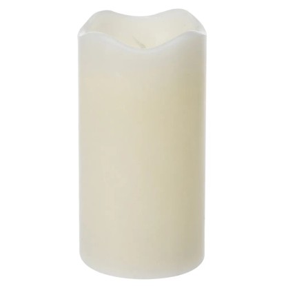 Koopman LED sviečka, rustikálna béžová, pr. 7 x 13 cm