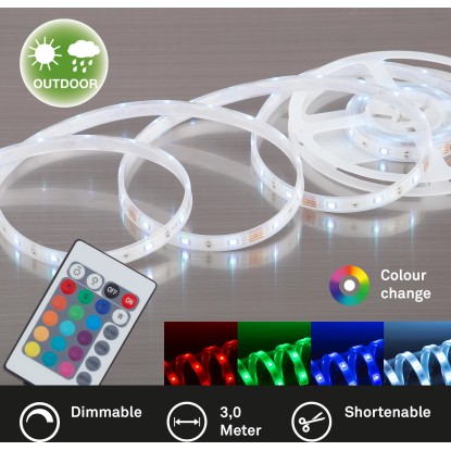 Briloner LED pásik Flex Band 90x RGB LED 0,16 W IP44 3 m