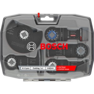 Sada pílových listov Bosch, 5-dielna, pre multifunkčné náradie, rôzne materiály.