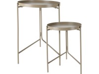 Koopman 2-dielna súprava odkladacích kovových stolíkov piesková