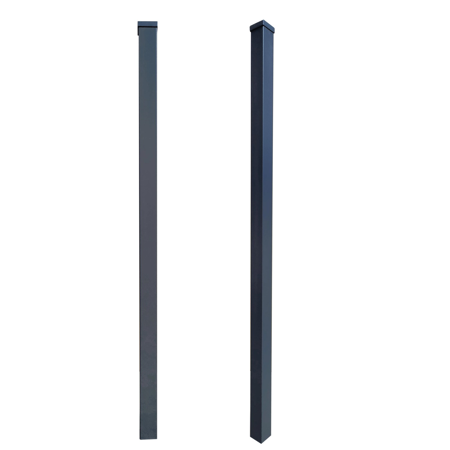 E-shop Hliníkový stĺpik pre dekoratívny plot na zabetón. antracit 6,3 x 6,3 x 160 cm