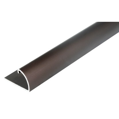 GAH Alberts Koncový profil, eloxovaný hliník, bronzová, 13,5 x 24,5 x 1000 mm