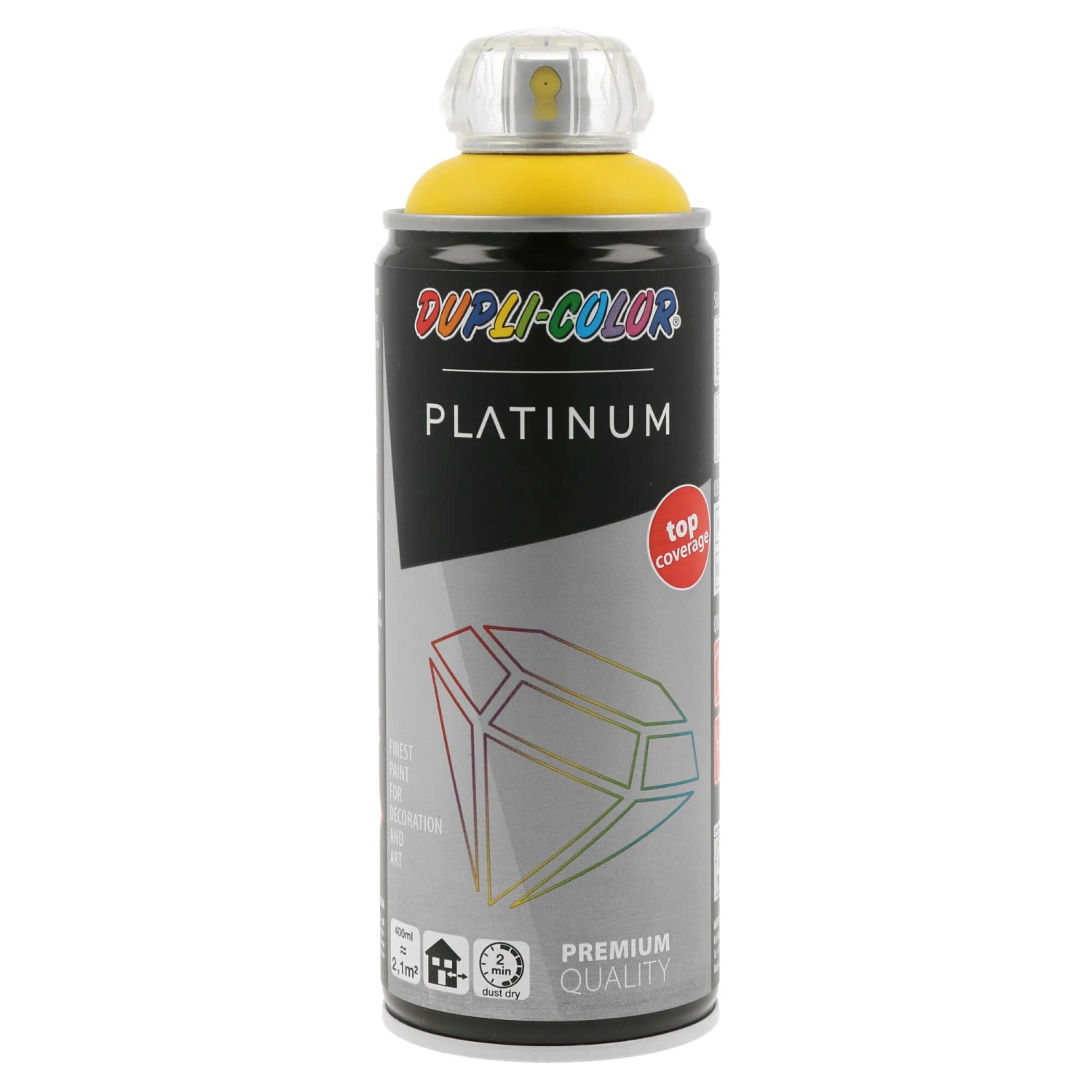 E-shop DUPLI-COLOR Lak v spreji PLATINUM hodvábne matný, RAL 1023 žltá dopravná 400ml
