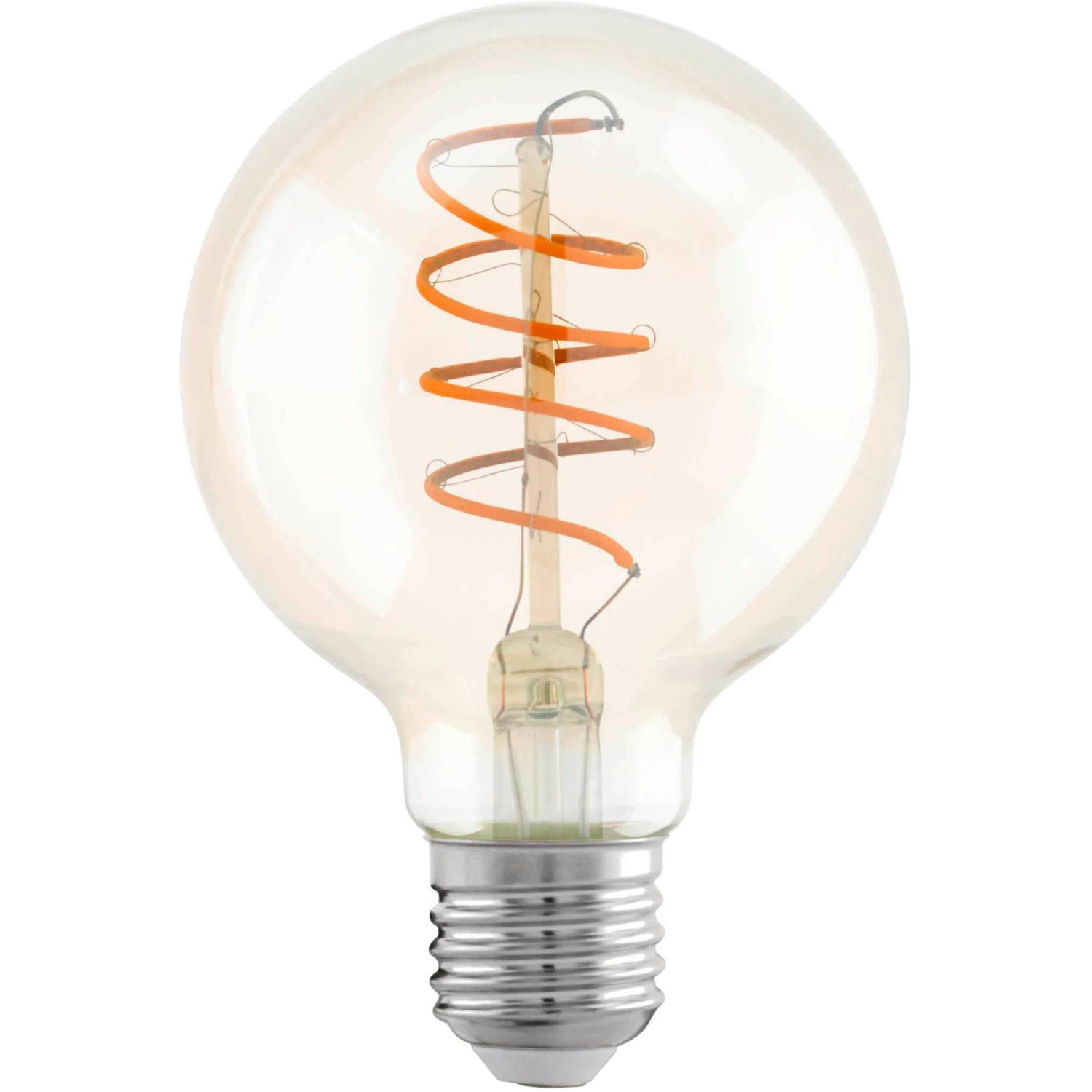 E-shop EGLO LED žiarovka s filamentmi, jantárová, E27, 4 W, 270 lm, 2200 K, pr. 8 cm