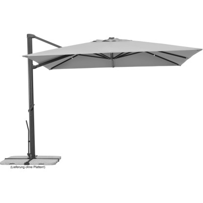 Schneider Slnečník Rhodos Smart strieborno-sivý 300 x 300 cm