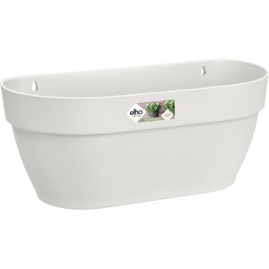 Elho nástenný kvetináč Vibia Campana, 35 cm, hodvábne biely, závesný kvetináč na stenu alebo plot.