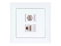 Zásuvka anténna RJ45 Pola, biela