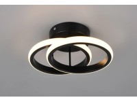 Reality Stropné LED svietidlo Kasia 7W 800lm 3000K matná čierna 26,5 x 18,5 cm