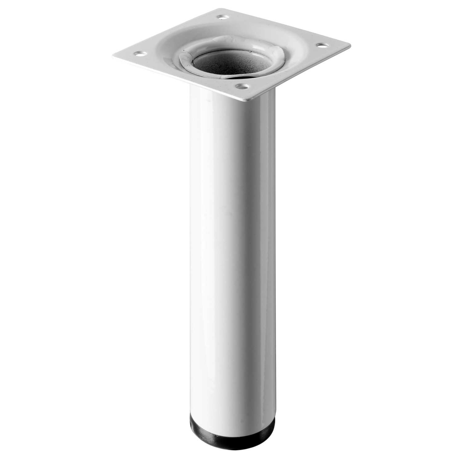 E-shop Hettich Stolová noha s priemerom 30 mm x 150 mm biela