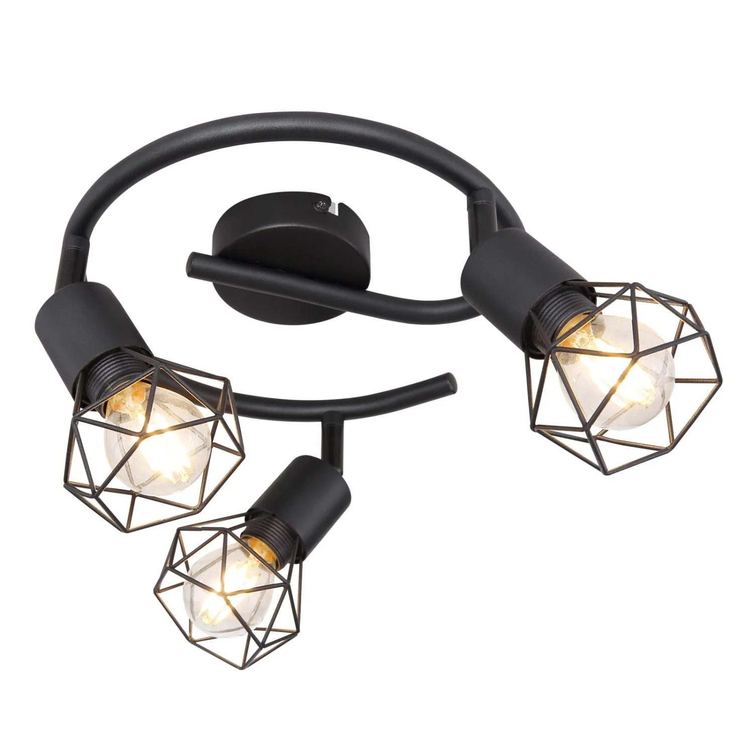 E-shop GLOBO Stropné svietidlo XARA I čierna E14 40 W pr. 230 x 180 mm
