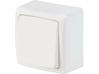 OBI Vypínač/ prepínač krémový biely 6,3 x 6,3 x 3,1 cm