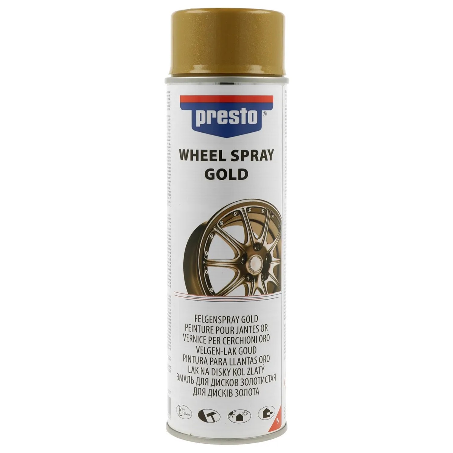 E-shop Presto Rallye sprej na disky zlatý, 500 ml