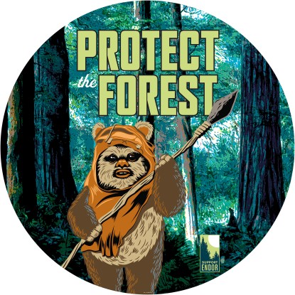 Komar Samolepiaca vliesová fototapeta Dot Star Wars Protect the Forest pr.125 cm
