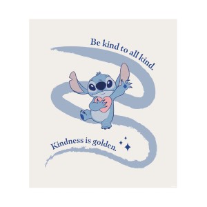Komar nástenný obraz Stitch Kindness, 30x40 cm, do detskej izby. Dekorácia na stenu s motívom Stitch.