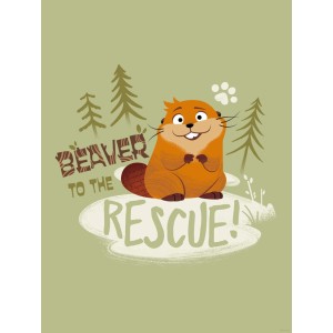 Komar nástenný obraz Disney Pixar Hoppers, motív bobra "Beaver to the Rescue", 30x40cm, zelená.
