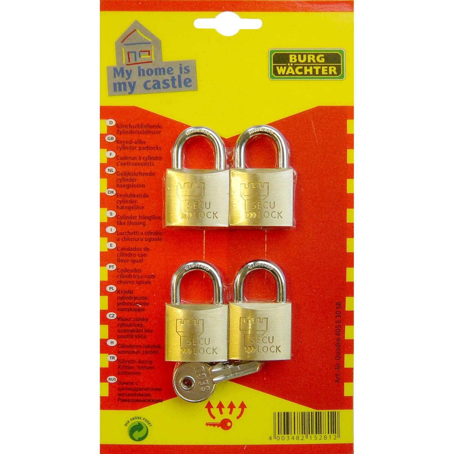E-shop Burg Wächter Visaci zámok Set Quadro 405 30 SB