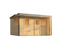 Weka Drevený záhradný domček Amberley 44mm V2, prírodný, 400 x 400 cm