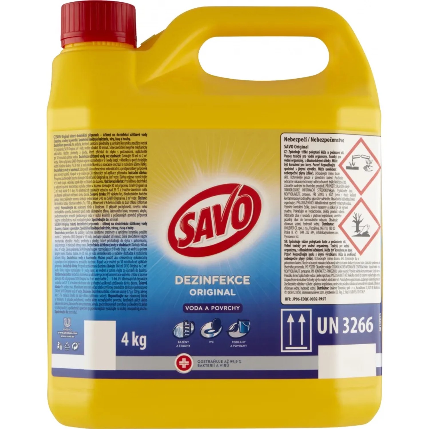 E-shop SAVO Original dezinfekcia vody a povrchov 4 kg