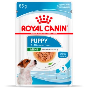 Royal Canin Mini Puppy mokré krmivo pre šteniatka malých plemien, 85g balenie.