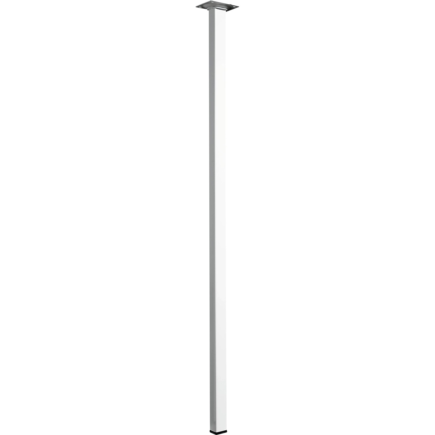 E-shop Hettich Nábytková noha hranatá, biela, 24 x 24 x 800 mm