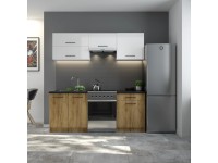 Deftrans Kuchynská zostava Mito, zlatý dub/biela, 200 cm