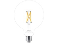 Philips Smart LED žiarovka Filament E27 G125, 7 W, 806 lm, 2700-6500 K, číra