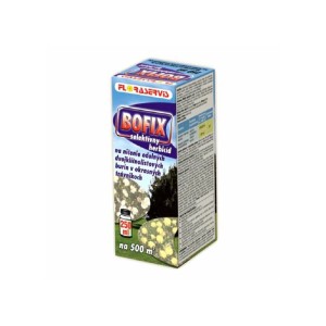 Balenie selektívneho herbicídu Bofix na ničenie buriny. Obsahuje 250 ml na 500 m².