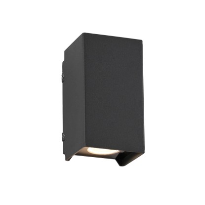Paul Neuhaus Nástenné LED svietidlo Block 6,5 W IP54 antracitová 13 x 7 x 6,2 cm