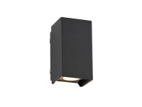 Paul Neuhaus Nástenné LED svietidlo Block 6,5 W IP54 antracitová 13 x 7 x 6,2 cm