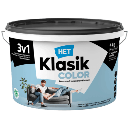 HET Klasik COLOR Tónovaná interiérová bal KC 0427 modrá nebeská, 4 kg