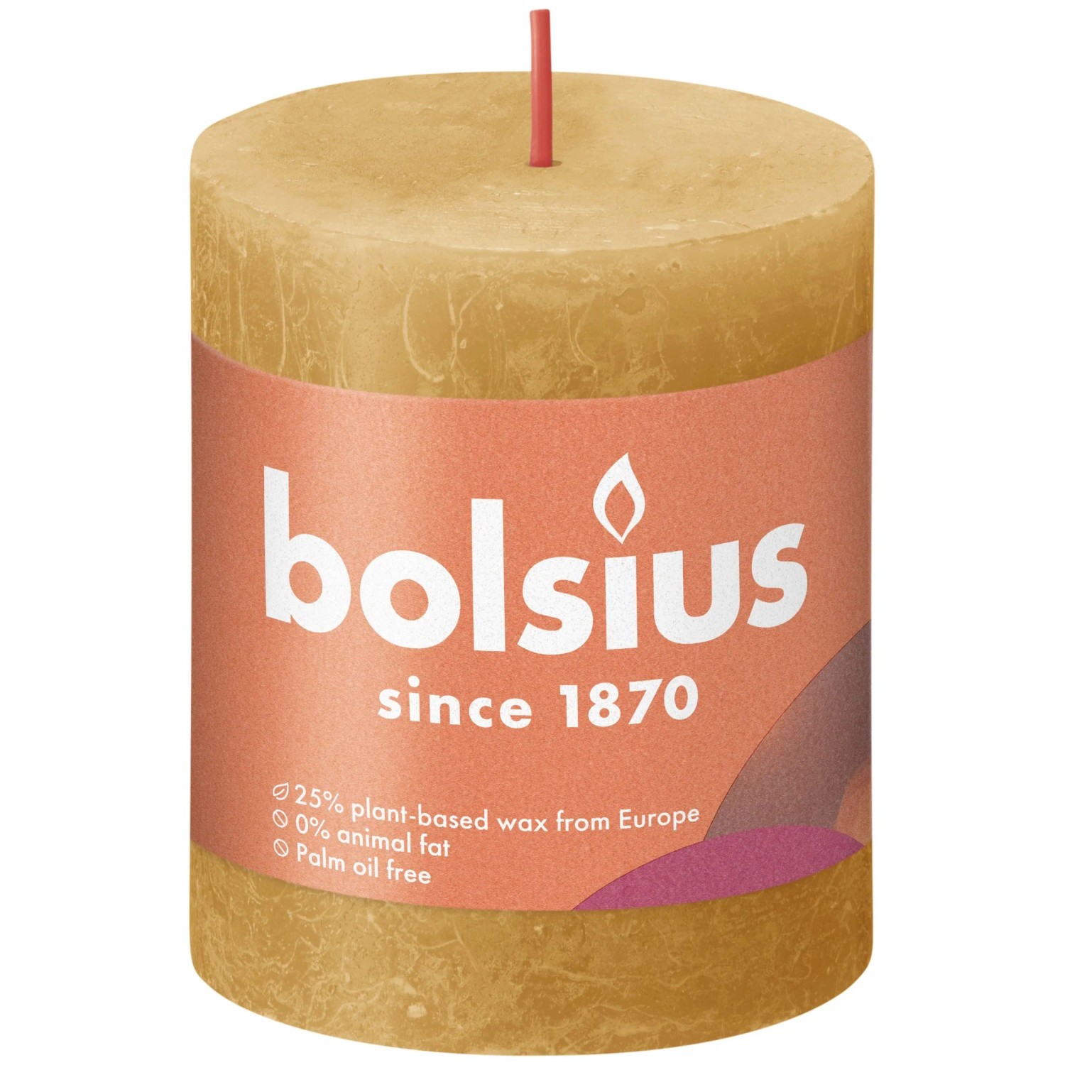 E-shop Bolsius Sviečka valcová Rustic Honeycomb Yellow 68 x 80 mm