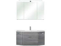 Pelipal Kúpeľňový nábytok Zoey - umýv. + skrinka + zr. skriňa., grafit, 112 cm