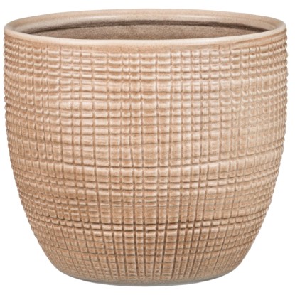 Scheurich kvetináč 866 Canela, Ø 22 cm, keramický s textúrou, do interiéru.