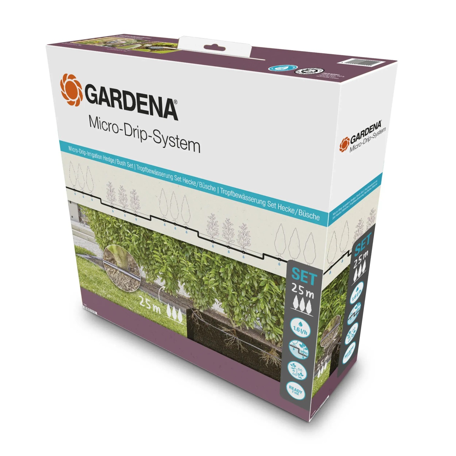 E-shop GARDENA Micro-Drip-System Štartovný set pre živé ploty/kry (25 m)