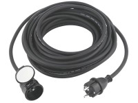 Predlžovací kábel vonkajší gumový, čierny, 10 m