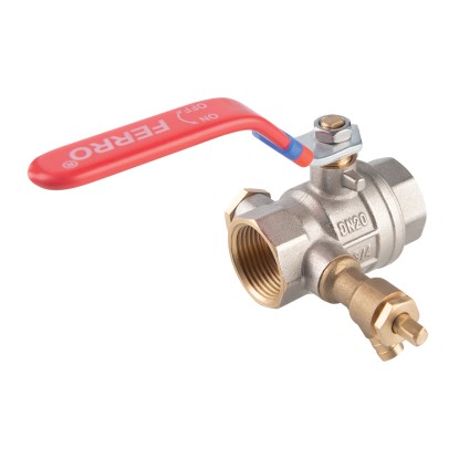 Ferro Guľový plnoprietočný kohút KFPW1 s vypúšťaním, páka MM 1/2"