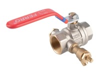 Ferro Guľový plnoprietočný kohút KFPW1 s vypúšťaním, páka MM 1/2