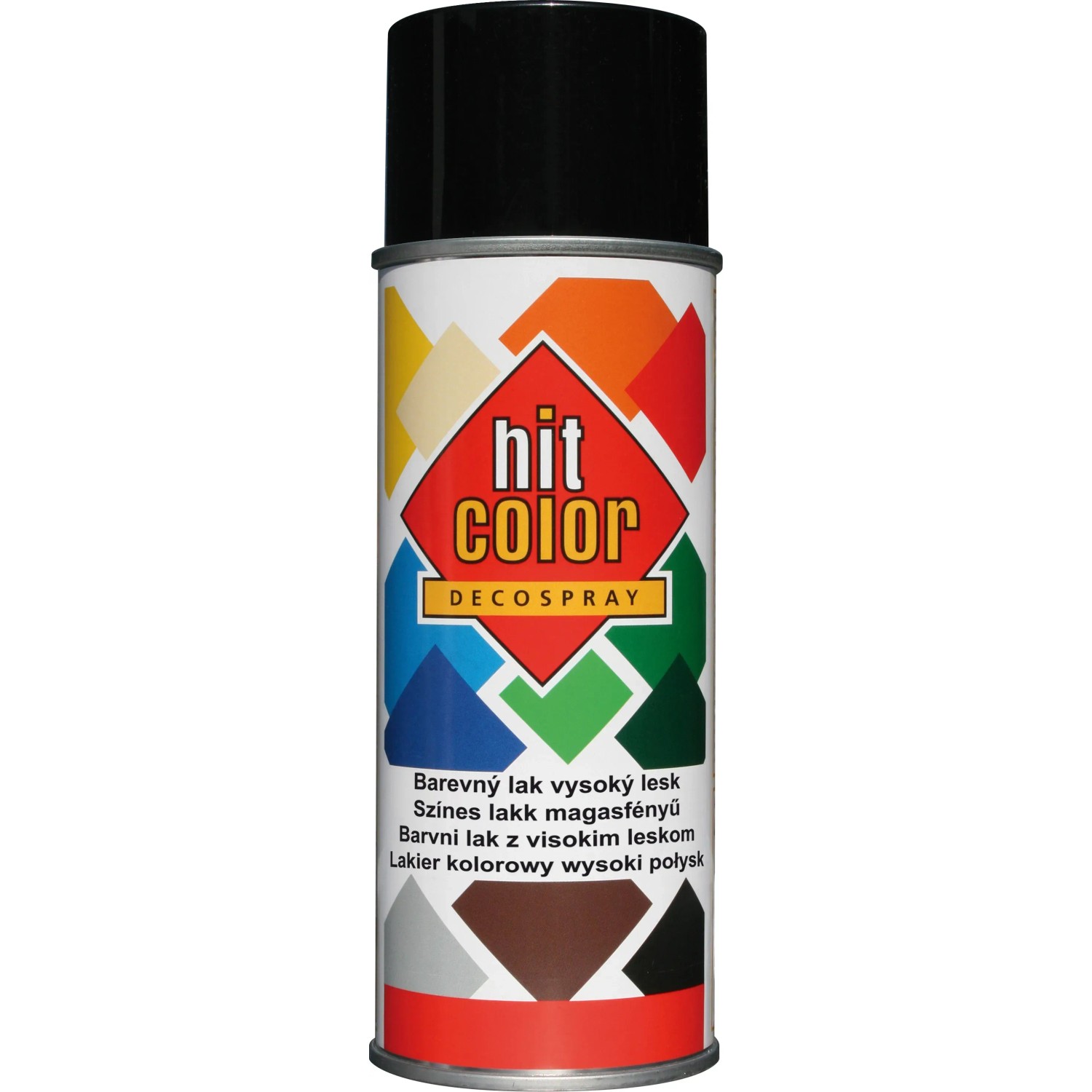 E-shop hitcolor Dekoratívny lak v spreji vysoký lesk RAL 9005 čierny 400 ml
