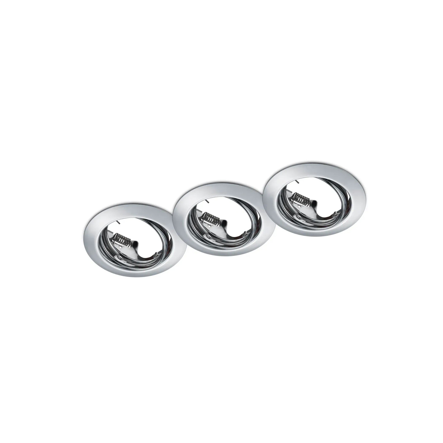 E-shop Trio Vstavané svietidlo Jura 3 x GU10, chróm pr. 80 mm