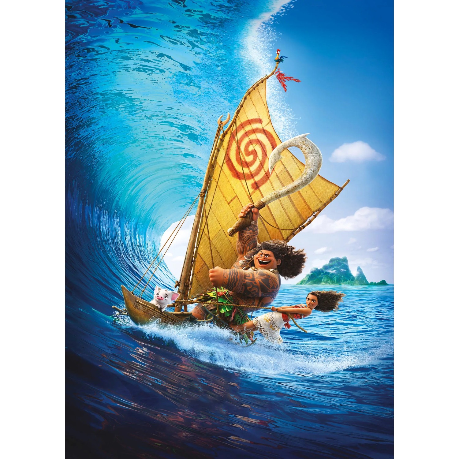 E-shop Komar Vliesová fototapeta Moana Ride the Wave 200 x 280 cm