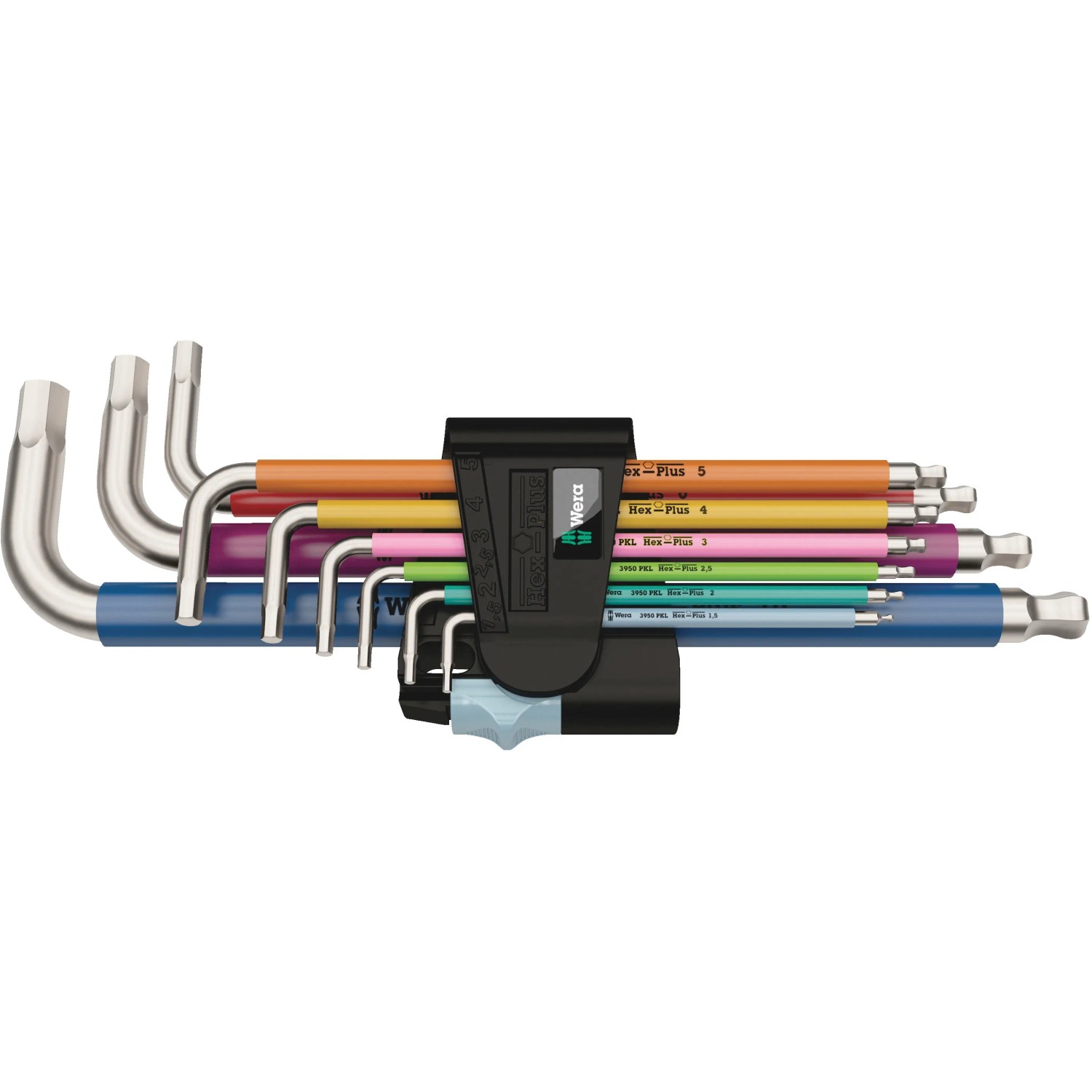E-shop Wera Súprava uhlových kľúčov 3950/9 Hex-Plus Multicolour Stainless 1, 9dielna