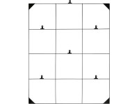 Poznámková mriežka, matná čierna, 60 x 75 cm