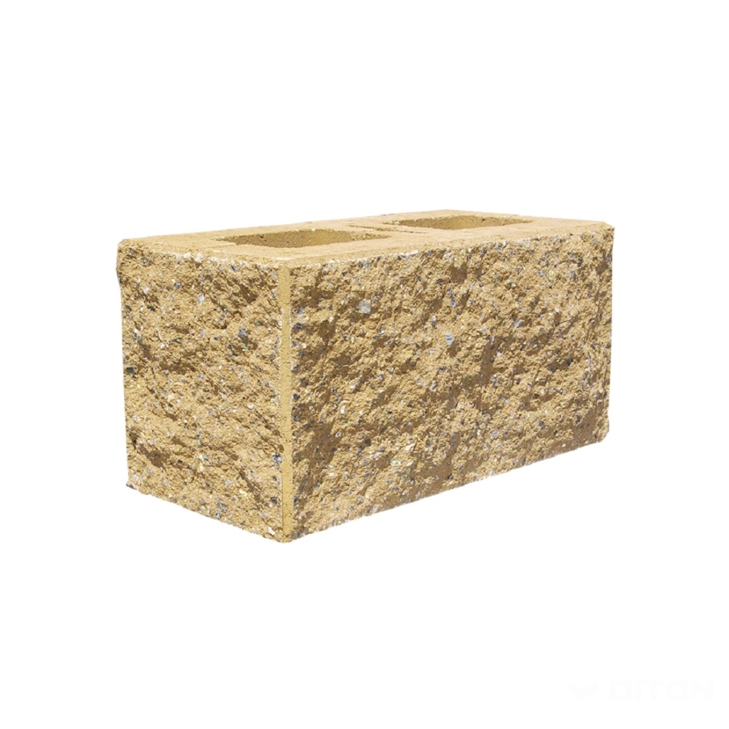 E-shop DITON Plotová tvárnica s fazetou D2 trojstranná piesková 38,5 x 19 x 19 cm