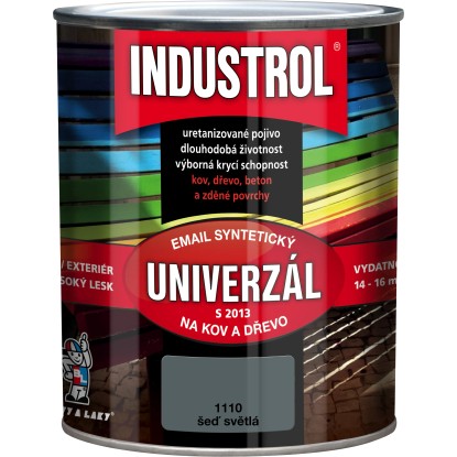 INDUSTROL Email na kov a drevo S2013 UNIVERZÁL 1110 svetlo sivá 750 ml