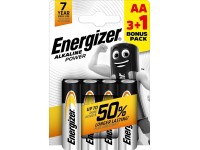 Energizer Batérie Alkaline Power AA 3 + 1 zdarma